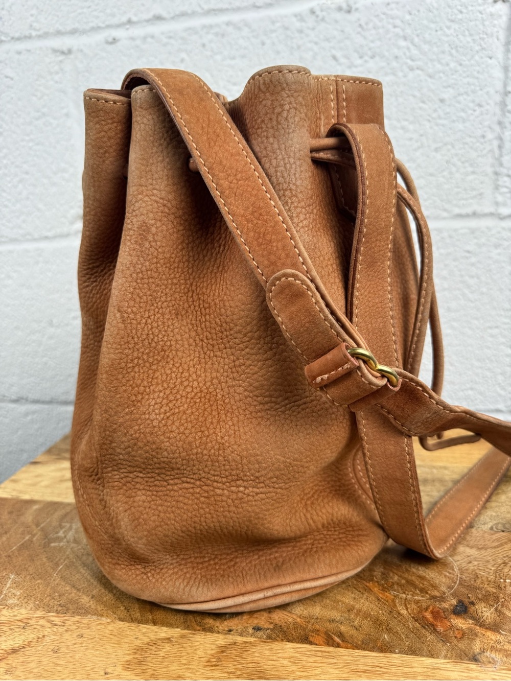 Vintage Coach Sonoma Drawstring Bucket Bag 4931 Nubuc Leather Crossbody